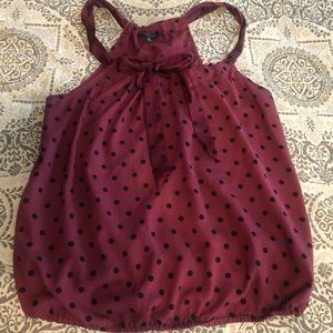 Silk Purple Polka Dot Blouse